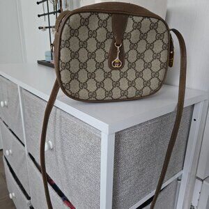 Gucci Vintage Crossbody Bag Horsebit GG